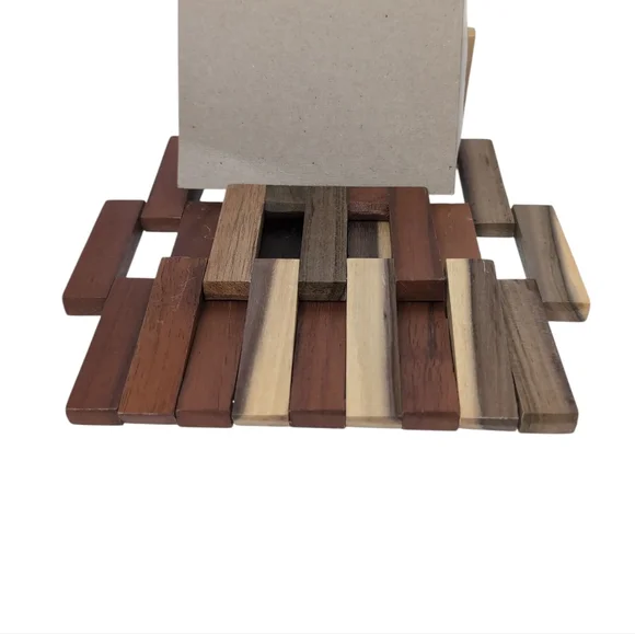 Folding Wooden Trivet - Multi-Color - Picture 3 of 5